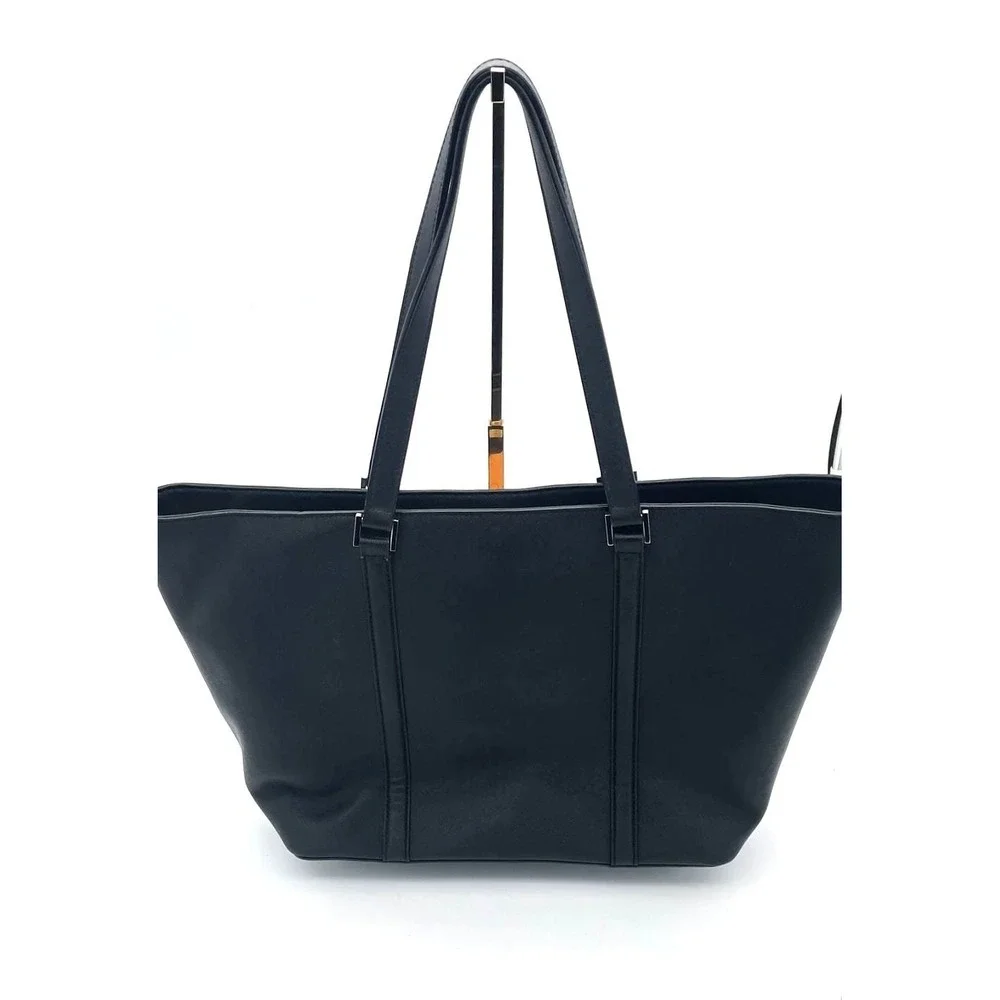 Kate Spade Large Oversized Leather Workwear Travel Square Tote Book Bag